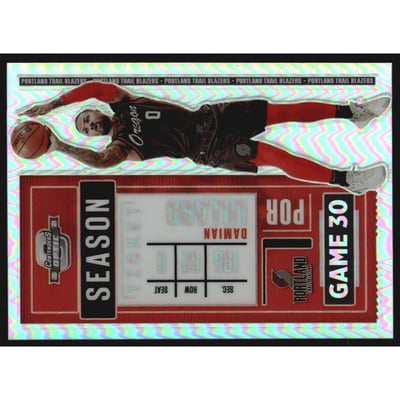 2020-21 Panini Contenders Optic Silver #17 Damian Lillard