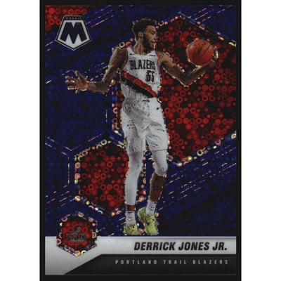 2020-21 Panini Mosaic Mosaic Fast Break Blue #31 Derrick Jones Jr.