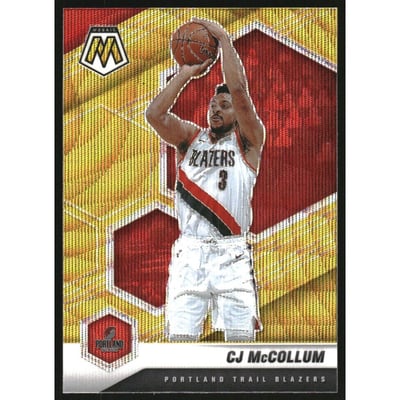 2020-21 Panini Mosaic Mosaic Gold Wave #30 CJ McCollum