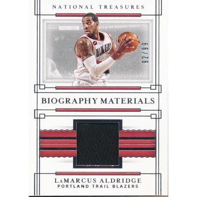 2020-21 Panini National Treasures Biography Materials #36 LaMarcus Aldridge/99