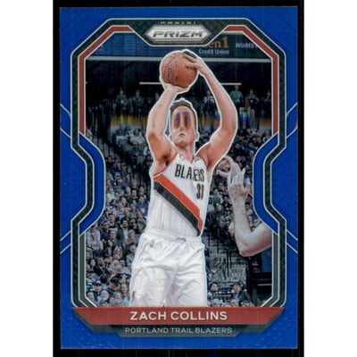 2020-21 Panini Prizm Prizms Blue #6 Zach Collins