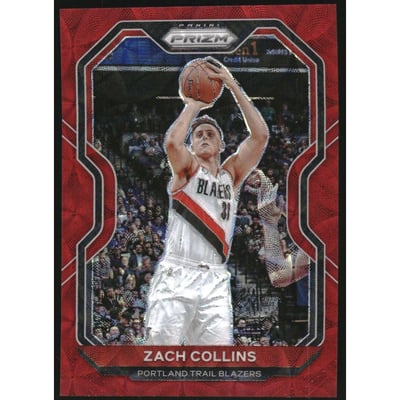 2020-21 Panini Prizm Prizms Choice Red #6 Zach Collins