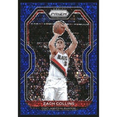 2020-21 Panini Prizm Prizms Fast Break Blue #6 Zach Collins