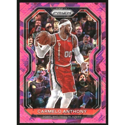 2020-21 Panini Prizm Prizms Pink Ice #154 Carmelo Anthony