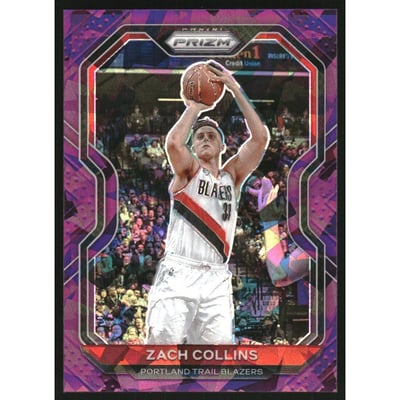 2020-21 Panini Prizm Prizms Purple Ice #6 Zach Collins