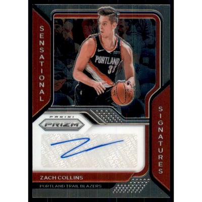 2020-21 Panini Prizm Sensational Signatures #16 Zach Collins