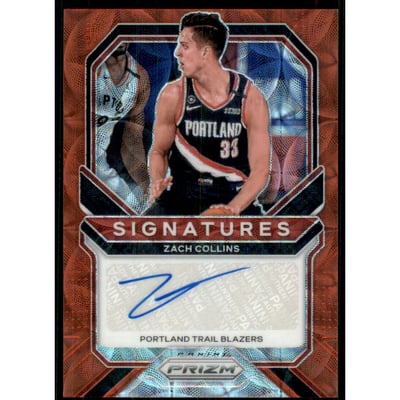 2020-21 Panini Prizm Signatures Prizms Choice #24 Zach Collins