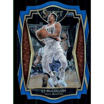 2020-21 Select Prizms Blue Die Cut #122 CJ McCollum