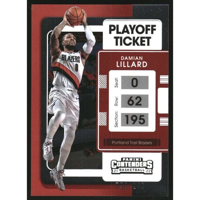 2021-22 Panini Contenders Playoff Ticket #29 Damian Lillard