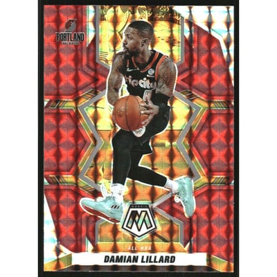 2021-22 Panini Mosaic Mosaic Red #287 Damian Lillard ALL