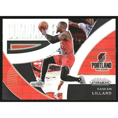 2021-22 Panini Prizm Dominance Prizms Silver #18 Damian Lillard