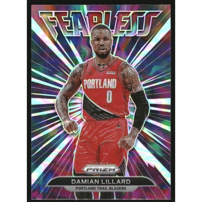 2021-22 Panini Prizm Fearless Prizms Silver #13 Damian Lillard