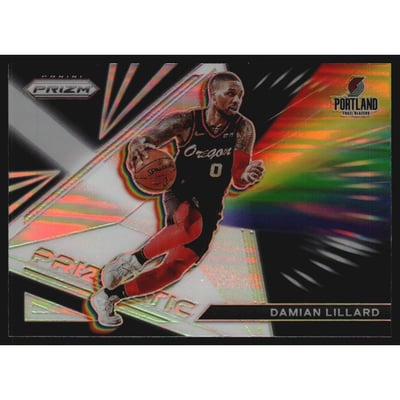 2021-22 Panini Prizm Prizmatic Prizms Silver #7 Damian Lillard