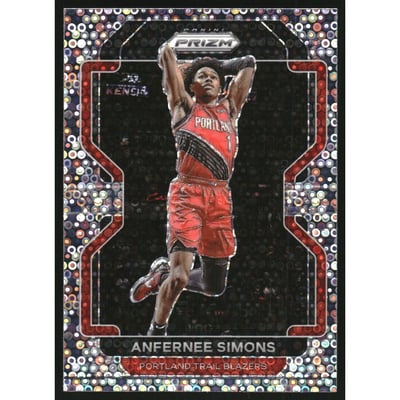 2021-22 Panini Prizm Prizms Fast Break #168 Anfernee Simons