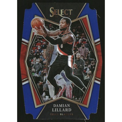 2021-22 Select Prizms Blue Die Cut #186 Damian Lillard