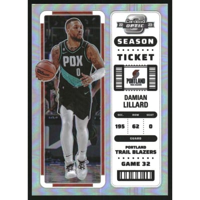 2022-23 Panini Contenders Optic Silver #98 Damian Lillard