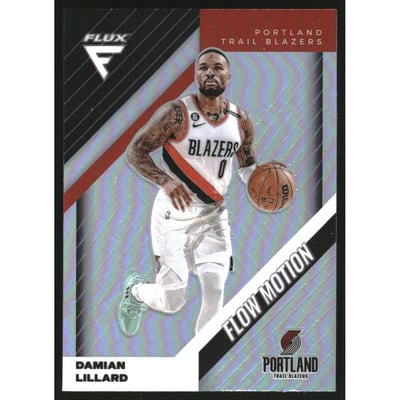 2022-23 Panini Flux Flow Motion Silver #12 Damian Lillard
