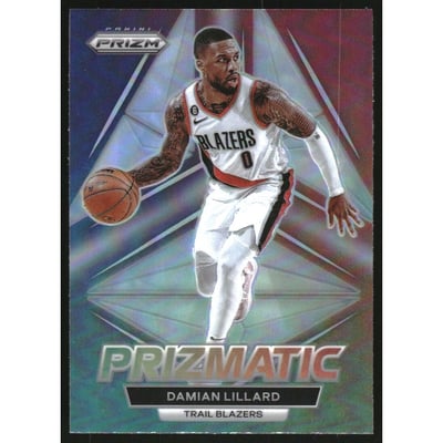 2022-23 Panini Prizm Prizmatic Prizms Silver #30 Damian Lillard
