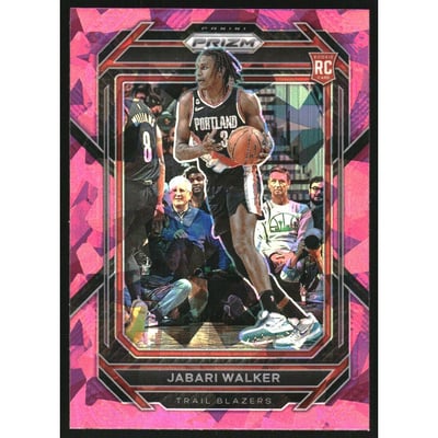 2022-23 Panini Prizm Prizms Pink Ice #237 Jabari Walker