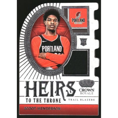 2023-24 Crown Royale Heirs to the Throne Jerseys #3 Scoot Henderson