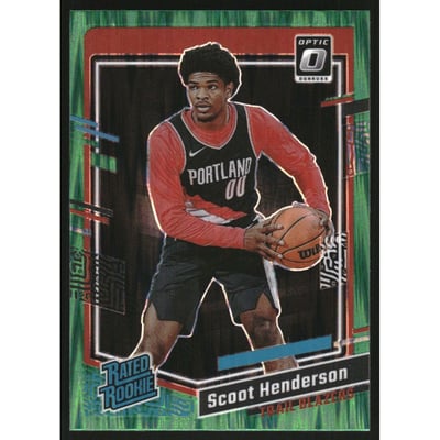 2023-24 Donruss Optic Green Shock #239 Scoot Henderson RR