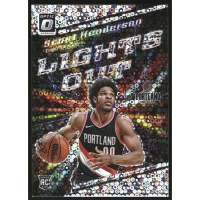 2023-24 Donruss Optic Lights Out Holo Fast Break #14 Scoot Henderson