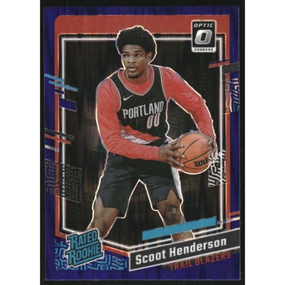 2023-24 Donruss Optic Purple Shock #239 Scoot Henderson RR