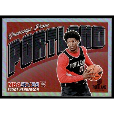 2023-24 Hoops Rookie Greetings Holo #3 Scoot Henderson