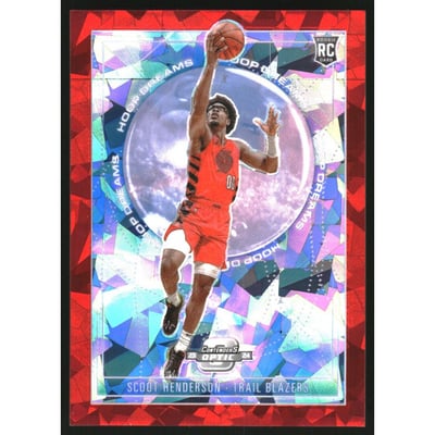 2023-24 Panini Contenders Optic Hoop Dreams Red Cracked Ice #25 Scoot Henderson