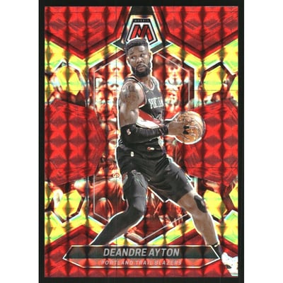 2023-24 Panini Mosaic Mosaic Choice Fusion Red and Yellow #141 Deandre Ayton