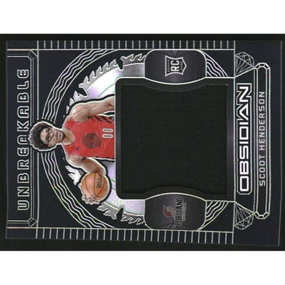 2023-24 Panini Obsidian Unbreakable Memorabilia #12 Scoot Henderson/249