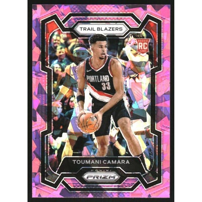 2023-24 Panini Prizm Prizms Pink Ice #164 Toumani Camara