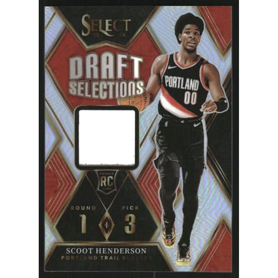 2023-24 Select Draft Selections Memorabilia #25 Scoot Henderson