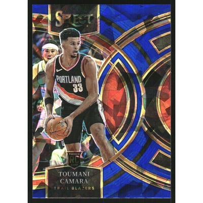 2023-24 Select Prizms Blue Cracked Ice #115 Toumani Camara