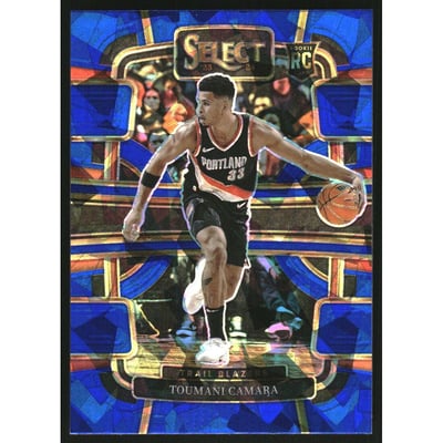 2023-24 Select Prizms Blue Cracked Ice #81 Toumani Camara