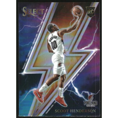2023-24 Select Thunder Lane Silver Prizms #15 Scoot Henderson