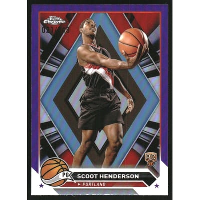 2023-24 Topps Chrome Purple Refractors #60 Scoot Henderson