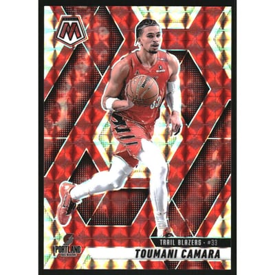2024-25 Panini Mosaic Mosaic Choice Fusion Red and Yellow #157 Toumani Camara