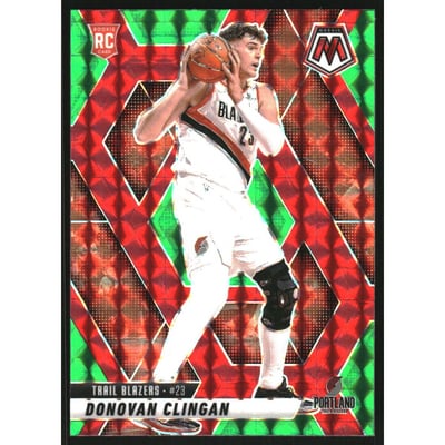 2024-25 Panini Mosaic Mosaic Choice Red and Green #246 Donovan Clingan
