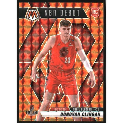2024-25 Panini Mosaic Mosaic Orange #261 Donovan Clingan/NBA Debut