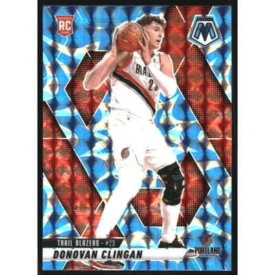 2024-25 Panini Mosaic Mosaic Reactive Blue #246 Donovan Clingan