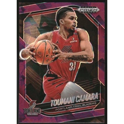 2024-25 Panini Prizm Black Prizms Purple Ice #149 Toumani Camara