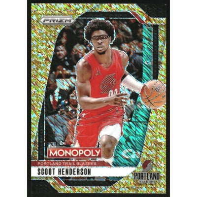 2024-25 Panini Prizm Monopoly Gold Millionaire Shimmer #5 Scoot Henderson
