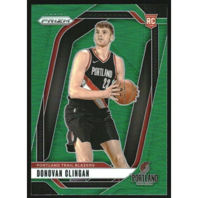 2024-25 Panini Prizm Prizms Green #221 Donovan Clingan