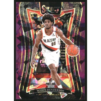 2024-25 Select Purple Cracked Ice Prizms #306 Scoot Henderson
