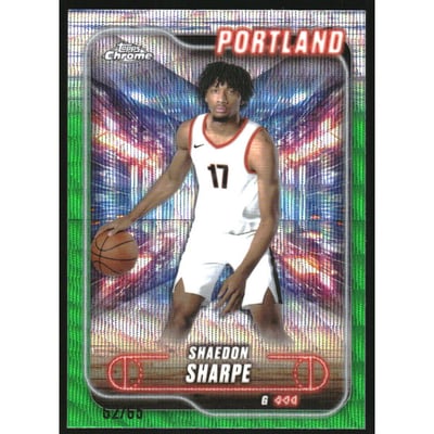 2024-25 Topps Chrome Green Wave Refractors #25 Shaedon Sharpe