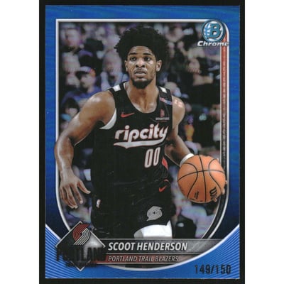 2025-26 Bowman Chrome Blue Refractors #BCV109 Scoot Henderson