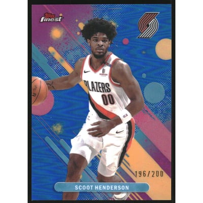 2025-26 Finest Blue Refractors #69 Scoot Henderson C