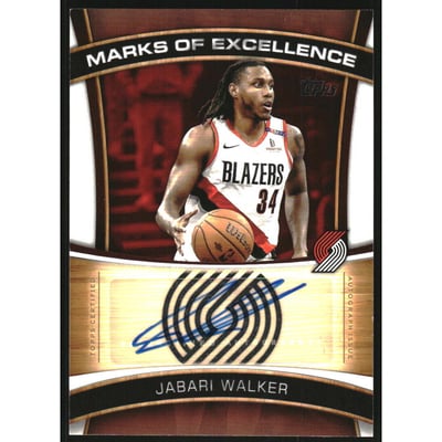 2025-26 Topps Marks of Excellence #MEJWA Jabari Walker