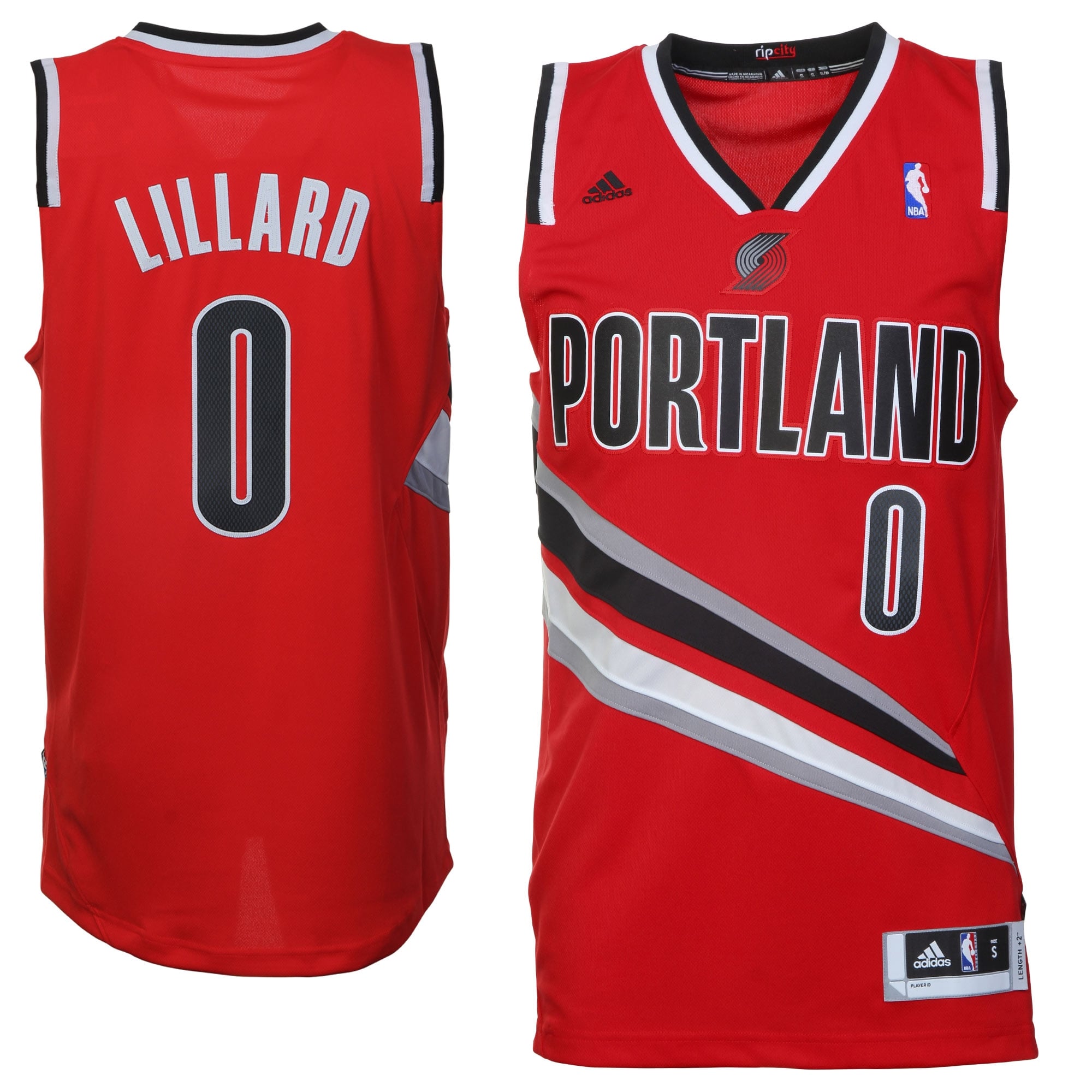 NBA トレイルブレイザーズ リラード ユニフォーム アディダス M adidas Damian Lillard Portland Trail Blazers Swingman Jersey - Red